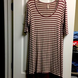 Red Camel Cotton Dress Size Large